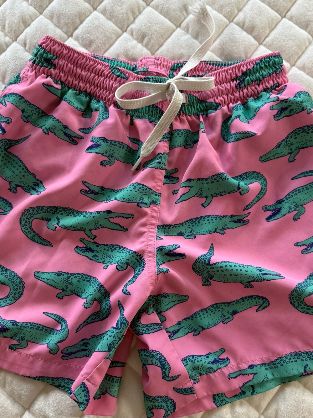 Chubbies The Glades Swim Trunks Pink Alligator Print 5.5" Inseam Lined XS